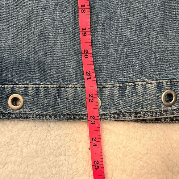 Mavi Jeans Co. Women's Denim Jacket‎ Size S Light Wash Button Front Grommet Hem - Picture 10 of 13